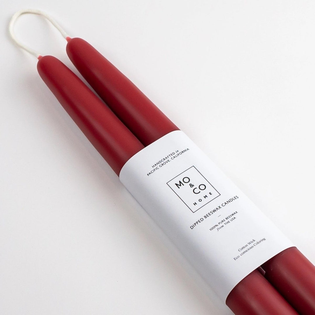 Taper Candle - Berry Red - FJORD AND FABLE